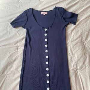 Lisa Says Gah Blue Cotton Dress